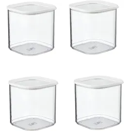 Mepal 4 Stück vorratsdose modula quadrat 2750 ml - weiß 106961030600