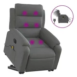 vidaXL - Elektrischer Massagesessel Mit Aufstehhilfe Dunkelgrau Stoff