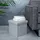 Intirilife Faltbarer Sitzhocker Leinen 30 x 30 x 30 cm Grau