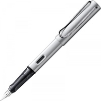 LAMY AL-star leichter Füllhalter 028 aus Aluminium mit ergonomischem Griff und polierter Stahlfeder, inkl. Tintenpatrone LAMY T 10 blau