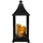 INDA-EXCLUSIV Laterne Kunststoff 24x24x59 cm inkl. 3 LED-Kerzen schwarz