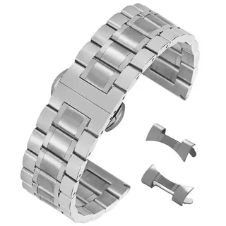 AUTULET Herren Edelstahl Armband Silber- 20mm