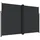 vidaXL Seitenmarkise 220 x 600 cm Schwarz Polyester