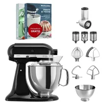 KitchenAid Artisan 5KSM175PS Onyx Schwarz Beginnerset