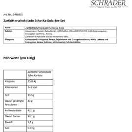 Scho-ka-kola Zartbitterschokolade 4er-Set 100 g