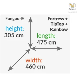 fungoo Spielturm Fortress TipTop Rainbow Holz