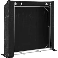 vidaXL Brennholzregal Stahl 200 x 40 x 200 cm Schwarz