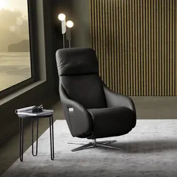 TV-Sessel W.SCHILLIG, schwarz, B:77cm H:108cm T:95cm, Sessel