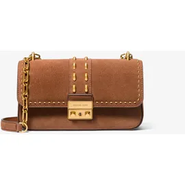 Michael Kors Tribeca Small Schultertasche Wildleder Braun