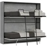 Itamoby Kando horizontales Doppelbett Cemento Klappbett