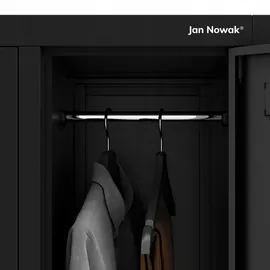 Jan Nowak Metallschrank 10 Fächer Metall 172 cm x 136 cm x 45 cm Schwarz