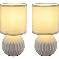 GLOBO Tischleuchte Grau 2 St.