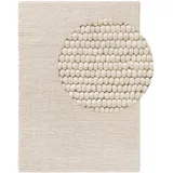 benuta pure Wollteppich Creme, Beton Optik, Rechteckig, 80x150 cm, & Böden, Teppiche, Naturteppiche