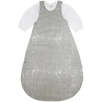 Meyco Schlafsack 2 teilig gefüttert Fine Lines hellgrau, 80/86),