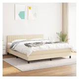 vidaXL Boxspringbett 160 x 200 cm Creme