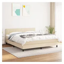 vidaXL Boxspringbett 160 x 200 cm Creme