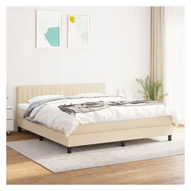 vidaXL Boxspringbett 160 x 200 cm Creme