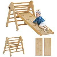 Aiyaplay 2 in 1 Klettergerüst Set mit Rutsche, Kletterdreieck
