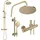REA Duschgarnitur mit Thermostat PAROT BRUSHED GOLD