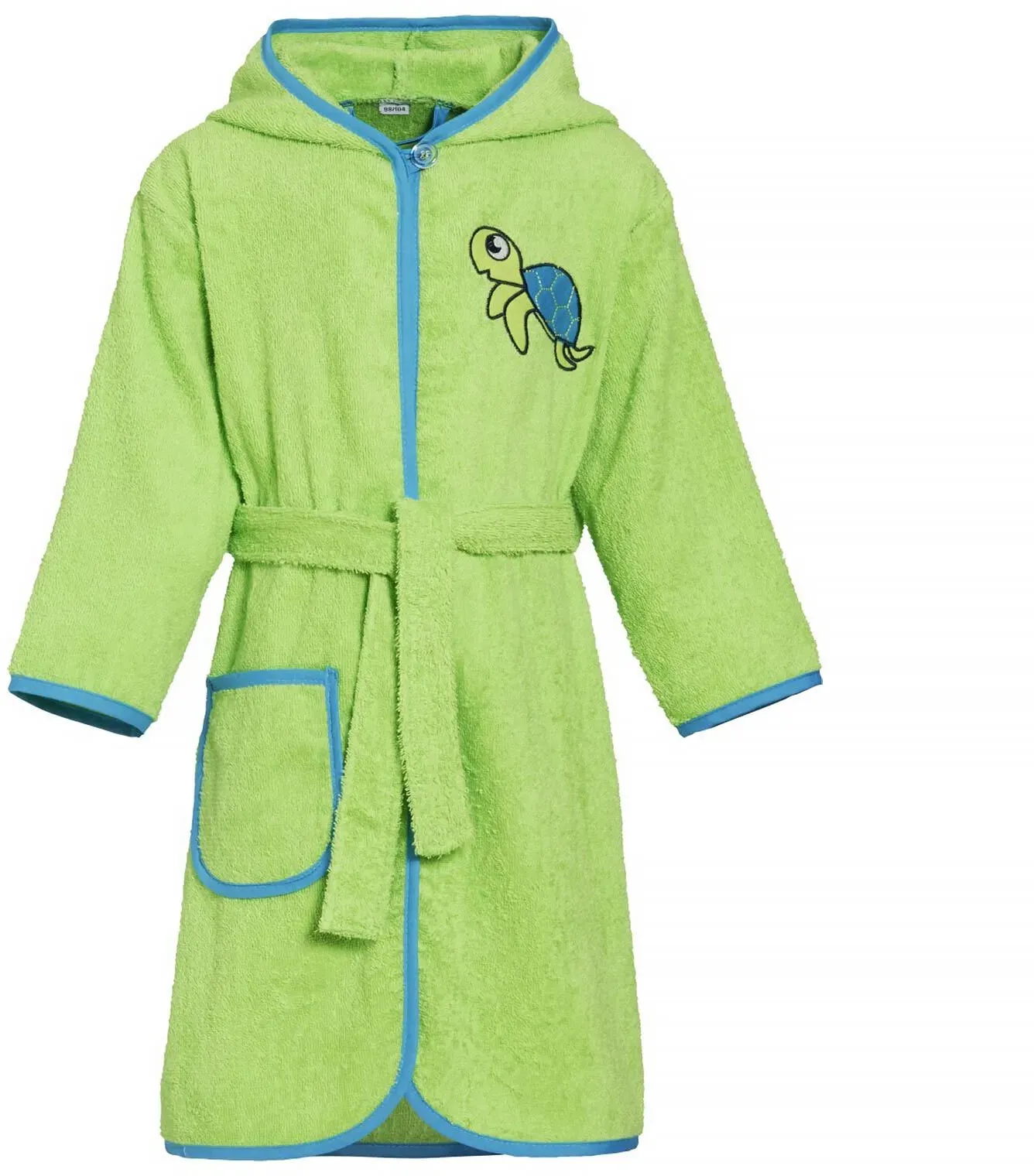 Playshoes Frottee-Bademantel Schildkröte grün 146/152 - grün