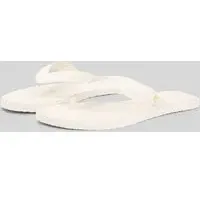 Zehentrenner mit Logo Applikation, Offwhite, 37