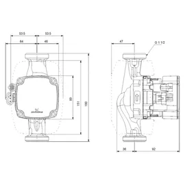 Grundfos Umwälzpumpe ALPHA2 GO K 25-75 180