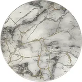 OTTO home Teppich OTTO HOME "Juliet" Gr. 9, gold, H:12mm Ø:160cm, Kunstfaser, Teppiche, Teppich, modernes Marmor-Design, Kurzflor, pflegeleicht, weich