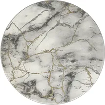 OTTO home Teppich OTTO HOME "Juliet" Gr. 9, gold, H:12mm Ø:160cm, Kunstfaser, Teppiche, Teppich, modernes Marmor-Design, Kurzflor, pflegeleicht, weich
