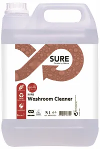 SURE Washroom Cleaner Öko-Badreiniger, Sanitärreiniger für die tägliche Anwendung - Professionelle Unterhaltsreinigung, 5 l - Kanister