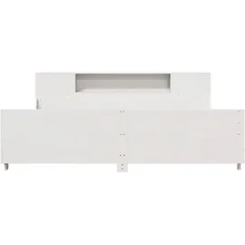 vidaXL Massivholzbett ohne Matratze Weiß 180x200 cm Kiefernholz