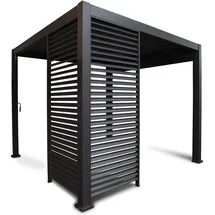 LECO Wand zur Lamellenpergola Deluxe 123 x 250 cm anthrazit