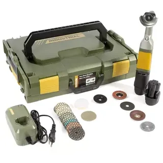 Akku-Winkelschleifer Langhals inkl. 2 Akkus und 1 Ladegerät, Art.-Nr. 41823