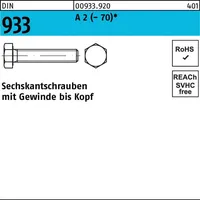 Industrial Quality Supplies DIN 933 Sechskantschraube VG M12x40 Edelstahl