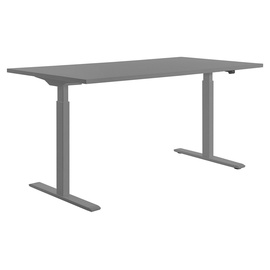 TOPSTAR Schreibtisch E-TABLE COLOR höhenverstellbar, Arcticgrau - B 160 cm - Metallgestell - elektrisch höhenverstellbar