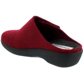 Berkemann Teresa Hausschuh, dunkelrot, Filz, Weite H, Wechselfußbett 5061-258 40 2/3 EU