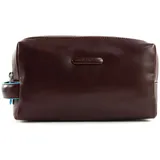 Piquadro Blue Square Kulturbeutel Leder 25 cm rot