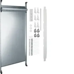 Hager UF421NW Komplettfeld Multimedia, universZ, 1200mm, 2-feld, mit 12xPatchmodulen RJ45.Einbausatz für Multimediaanwendungen zum Einbau in