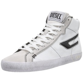 Diesel Herren Leroji Sneakers, White/Black high, 44 EU
