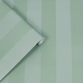 Laura Ashley Lille Pearlescent Stripe Vliestapete 52 cm x 10 m 0,3 kg Grün/Mint 34193