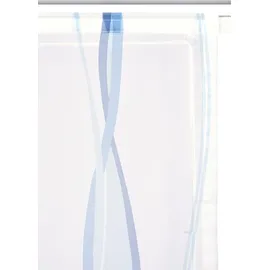 OTTO home Raffrollo OTTO HOME "Dimona" Gr. 2, weiß (weiß, blau), B:60cm H:140cm, Voile, Obermaterial: 100% Polyester, Raffrollos, Transparent, Voile, Polyester, Wellen