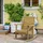 Outsunny Schaukelstuhl Tannenholz 64 x 86 x 85 cm Braun/Hellbraun