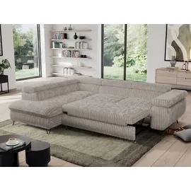 MKS Meble Eckcouch Cord 2-Sitzer Grau