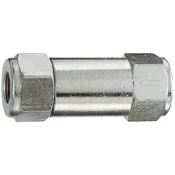 Rückschlagventil, kleine Bauweise, Messing vernickelt, M5, 0,2 bar
