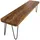 FineBuy Sitzbank Harlem Braun 180 x 40 cm
