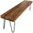 FineBuy Sitzbank Harlem Braun 180 x 40 cm