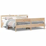vidaXL Massivholzbett 180 x 200 cm beige