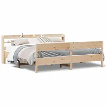 vidaXL Massivholzbett 180 x 200 cm beige