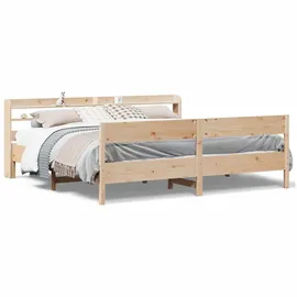 vidaXL Massivholzbett 180 x 200 cm beige
