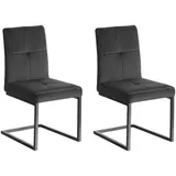 OTTO home Esszimmerstuhl Geranie Freischwinger Polyester schwarz 2er Set
