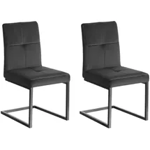 OTTO home Esszimmerstuhl Geranie Freischwinger Polyester schwarz 2er Set